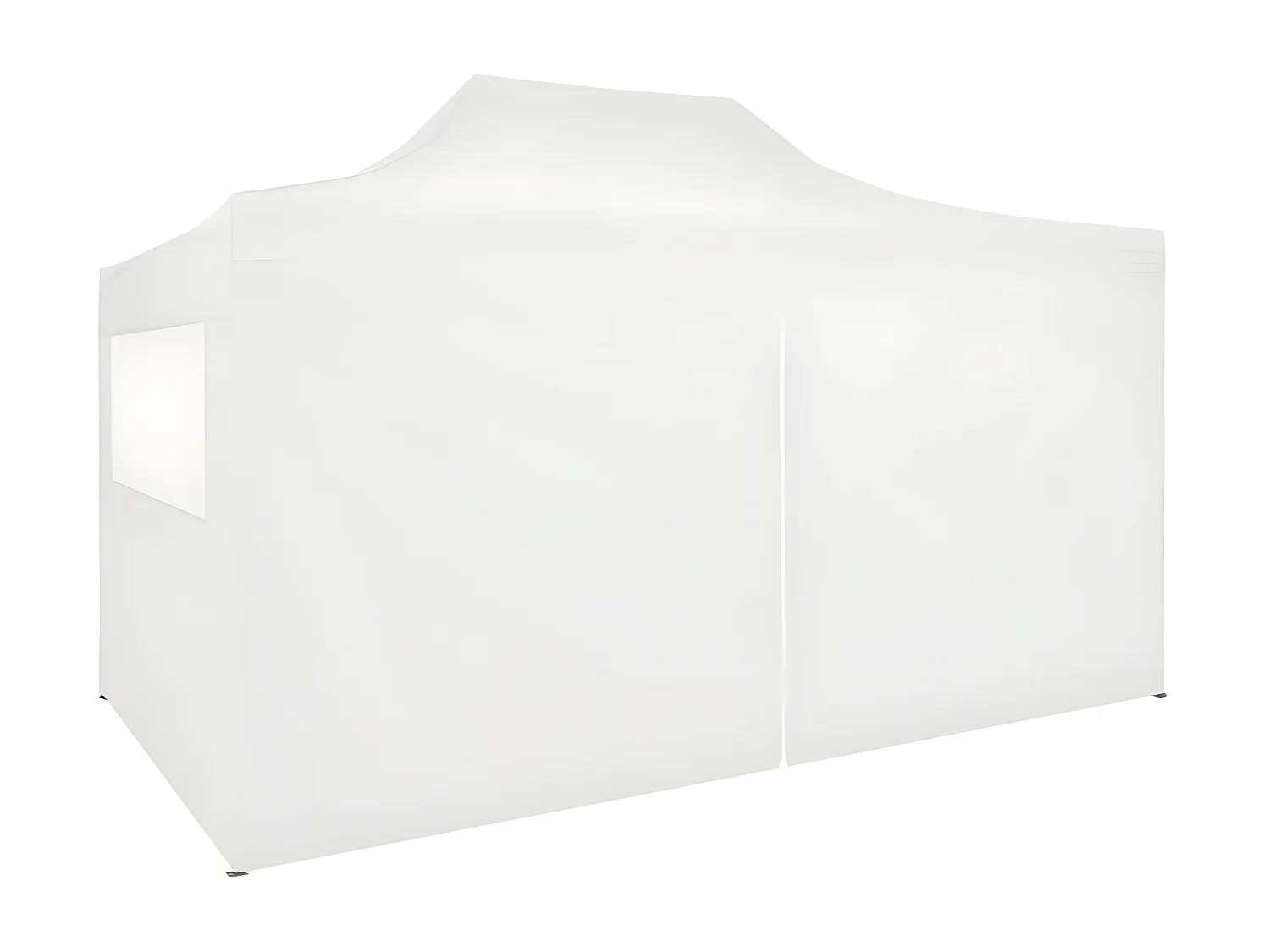Tente de réception pliable avec 4 parois 3x4 m Acier Blanc WVGQ9594
