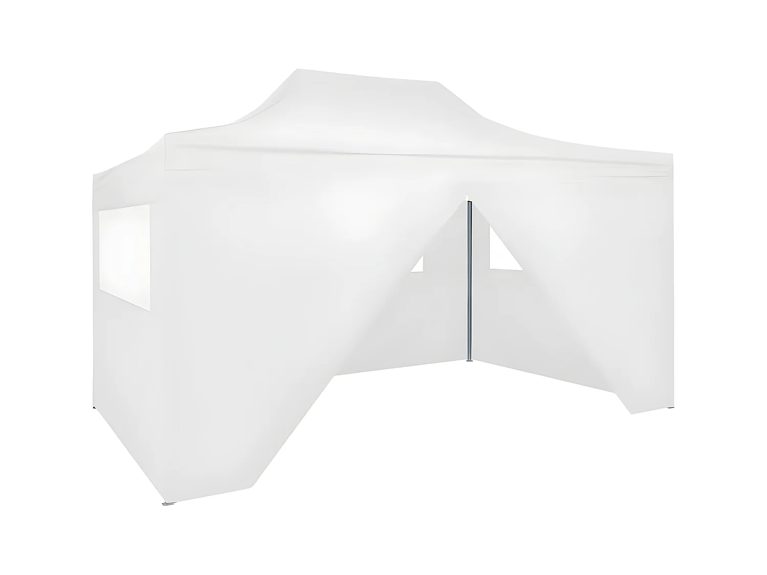 Tente de réception pliable avec 4 parois 3x4 m Acier Blanc WVGQ9594