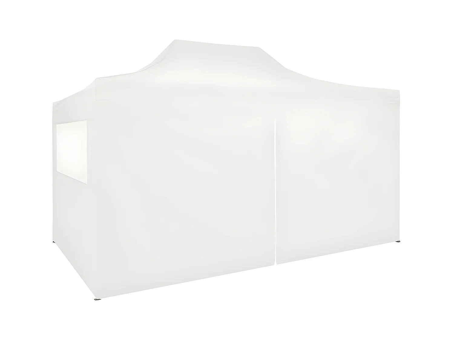Partytent met 4 zijwanden inklapbaar 3x4 m staal wit NL232087