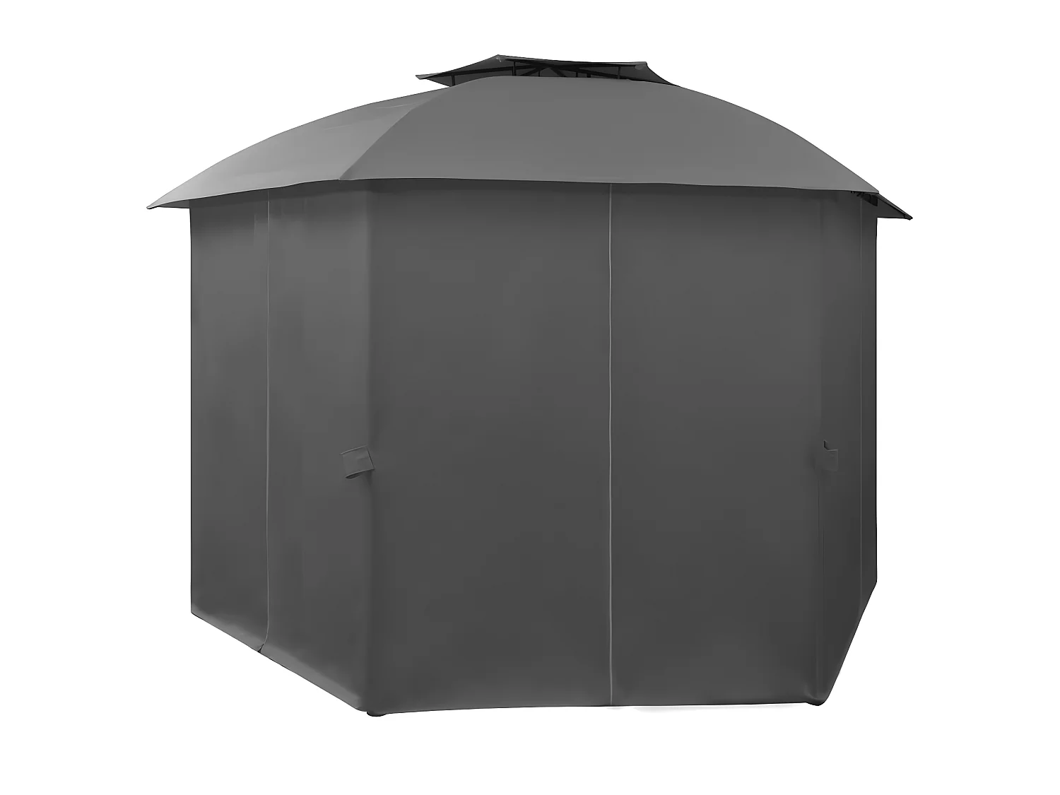 Tonnelle de jardin avec rideaux Hexagonal 360 x 265 cm WVGQ1005