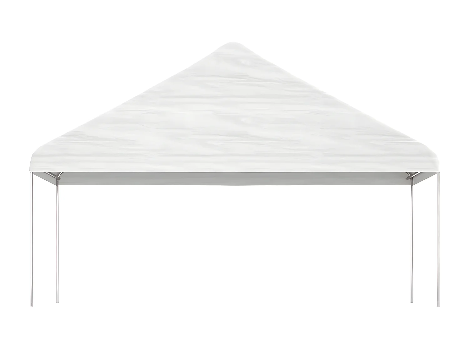 Gazebo - Tenda de recepção com telhado 4,46x5,88x3,75 m polietileno branco PT185851