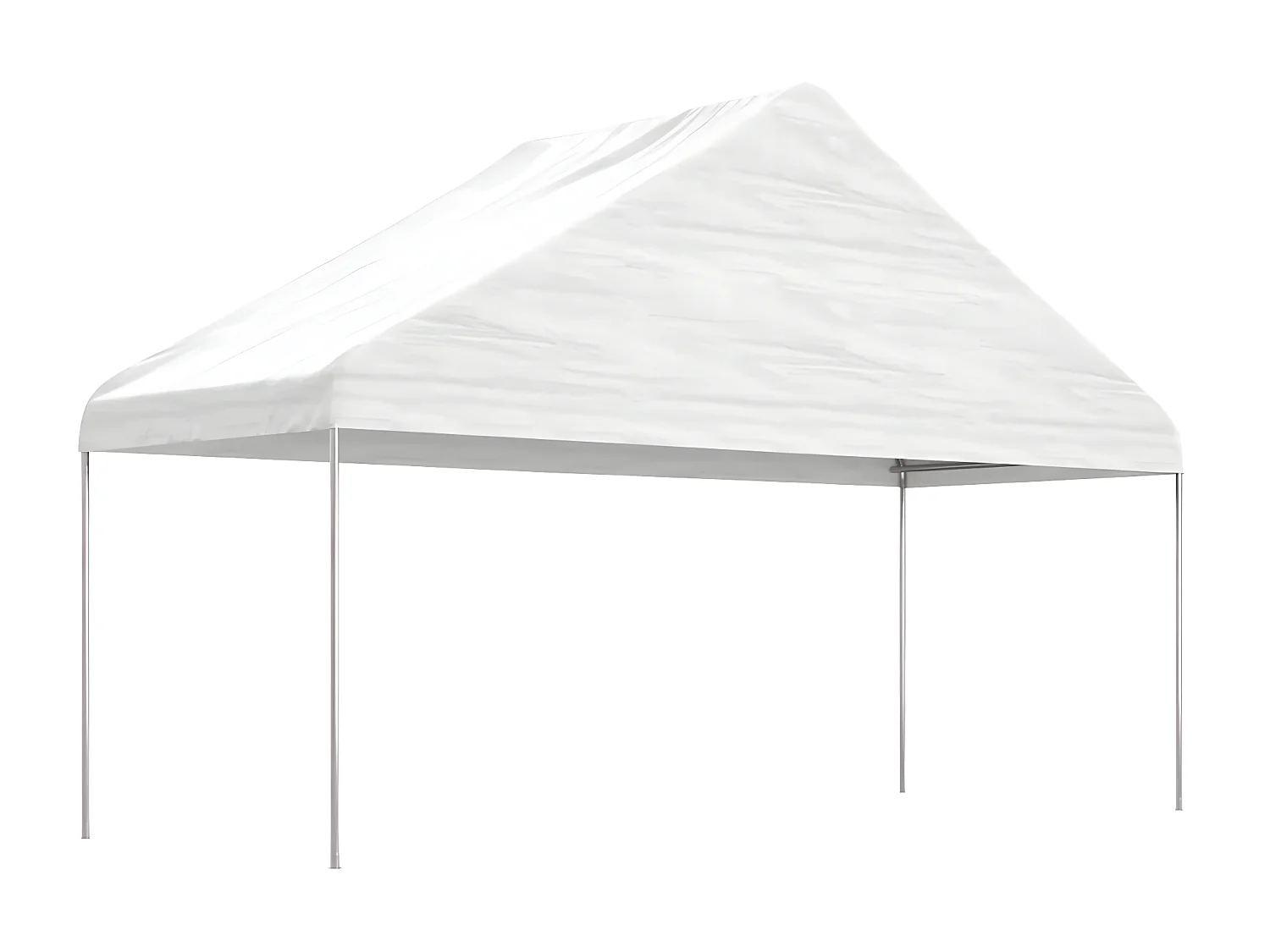 Tonnelle avec toit blanc 4,46x5,88x3,75 m polyéthylène WVGQ9784