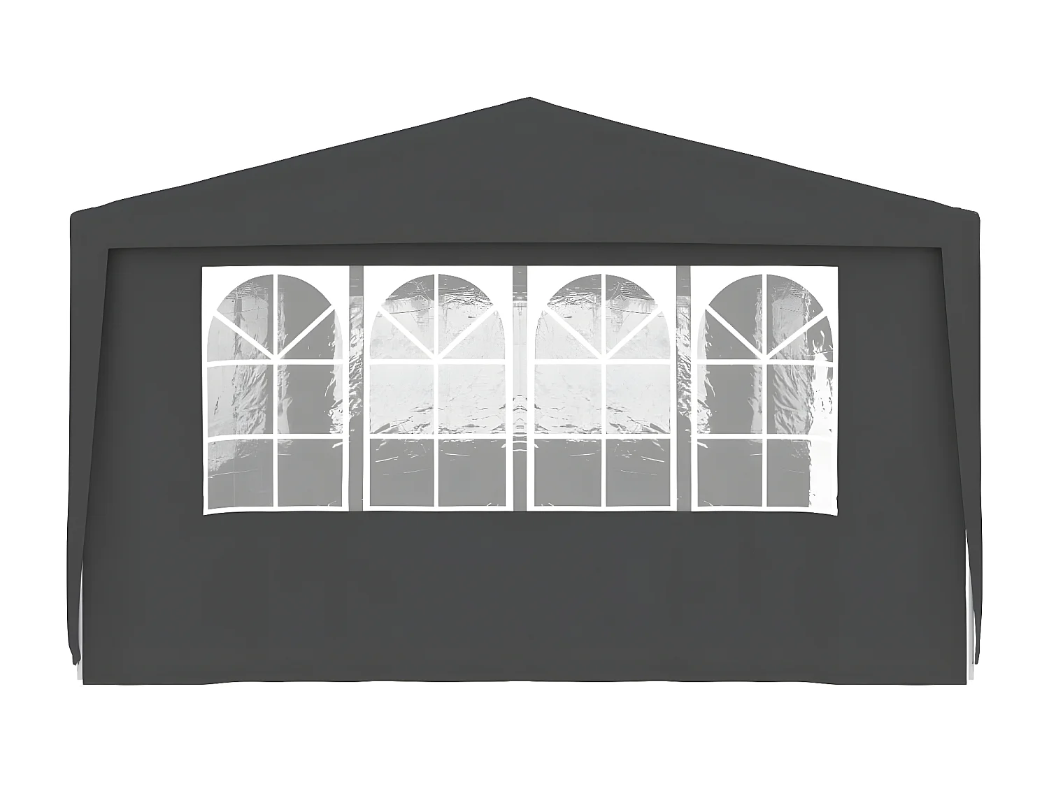 Carpa profesional para fiestas con paredes gris 90 g/m² 4x9 m ES305295