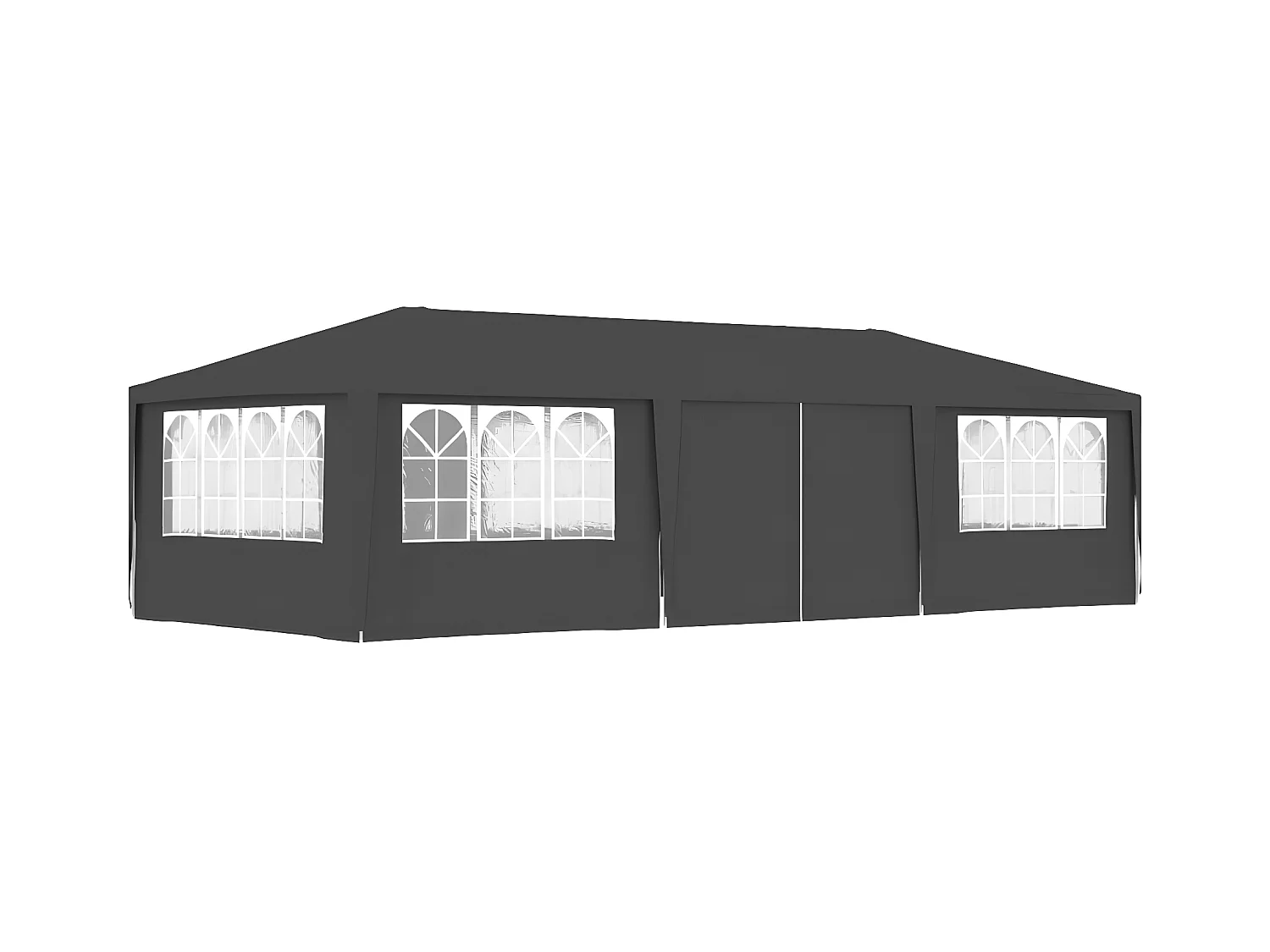 Tente de réception et parois latérales 4x9 m Anthracite 90 g/m² WVGQ2136