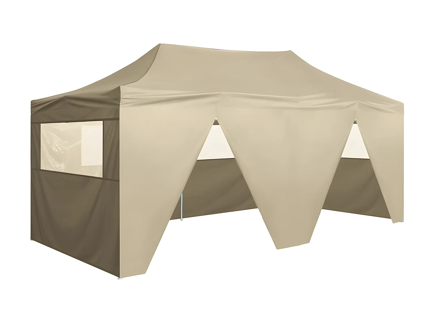 Tenda dobrável profissional festas 4 paredes 3x6m aço creme PT374412