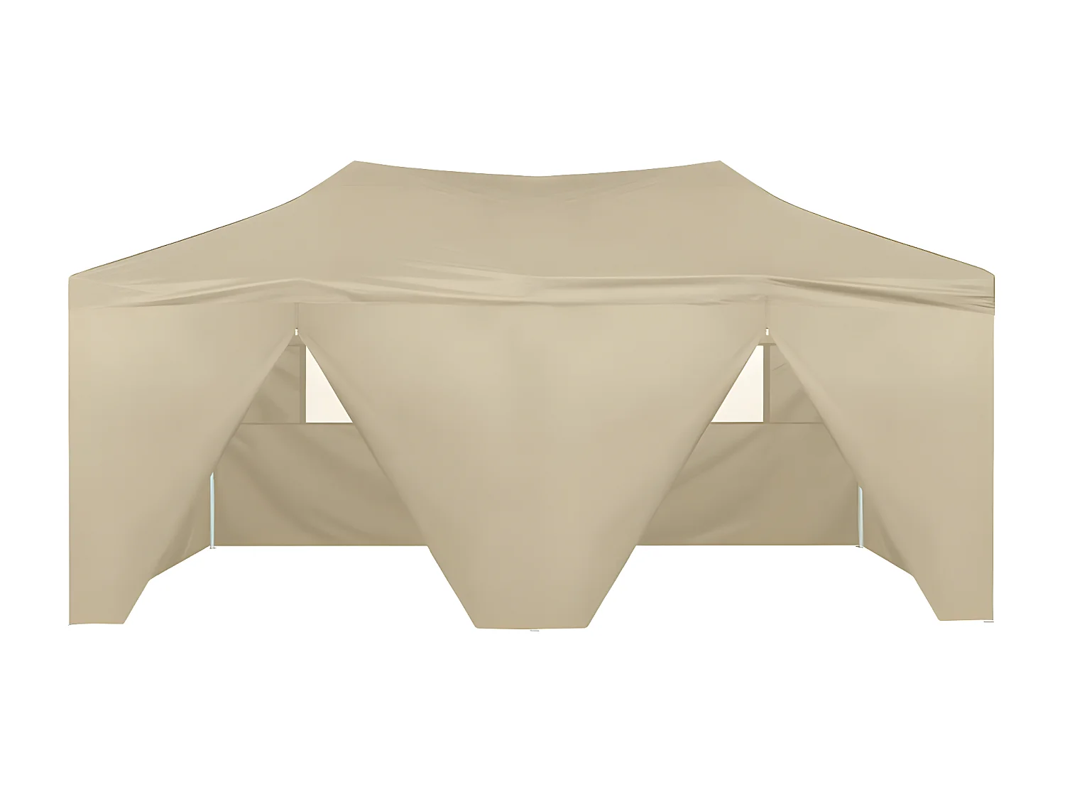Tenda dobrável profissional festas 4 paredes 3x6m aço creme PT374412