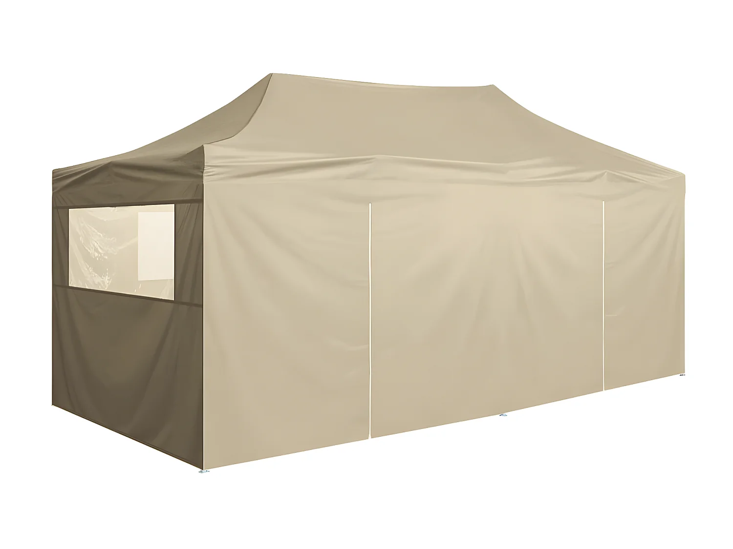 Tenda dobrável profissional festas 4 paredes 3x6m aço creme PT374412