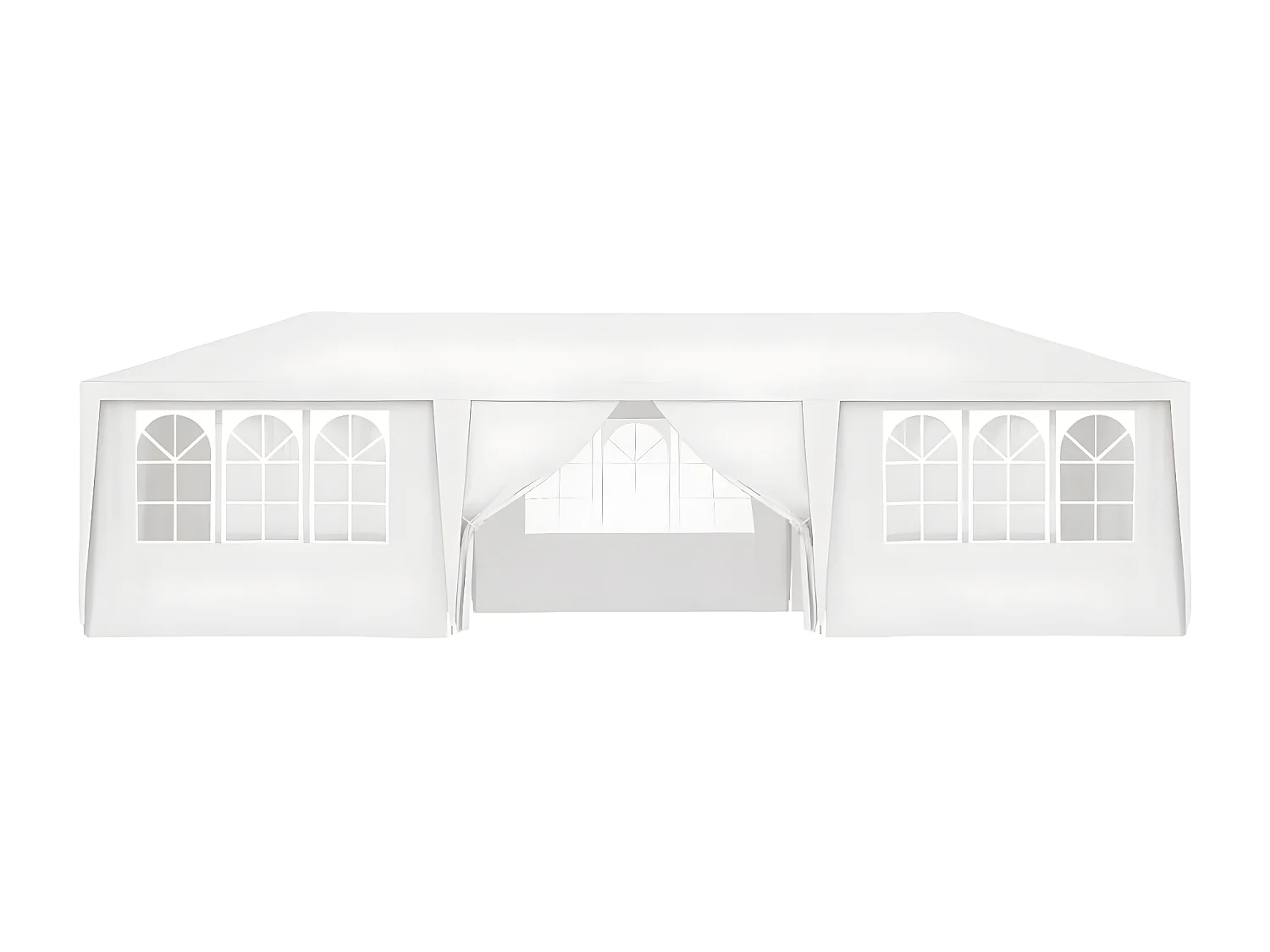 Tenda festas profissional + paredes laterais 4x9m 90g/m² branco PT788554