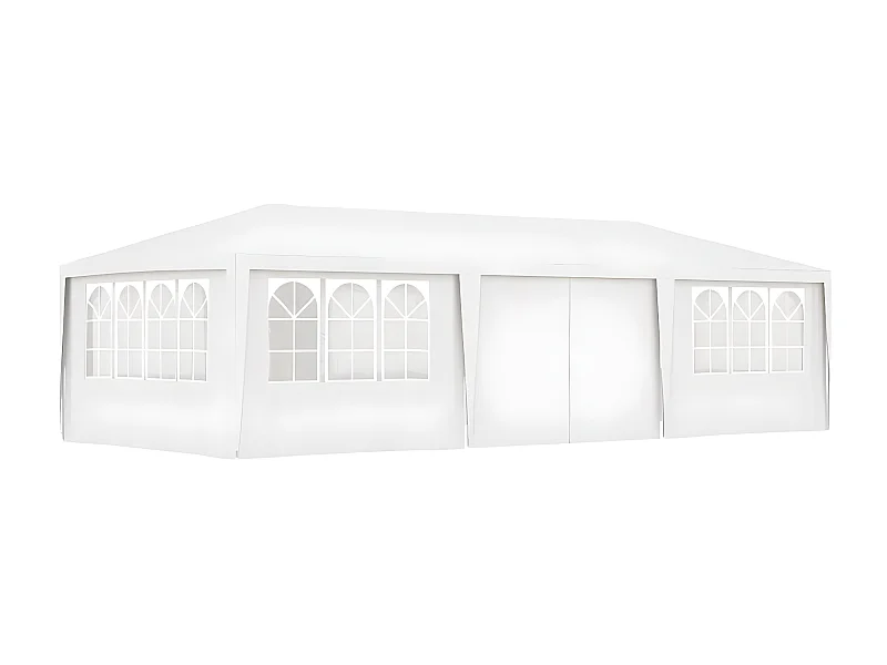 Tente de réception avec parois latérales 4x9 m Blanc 90 g/m² WVGQ4727