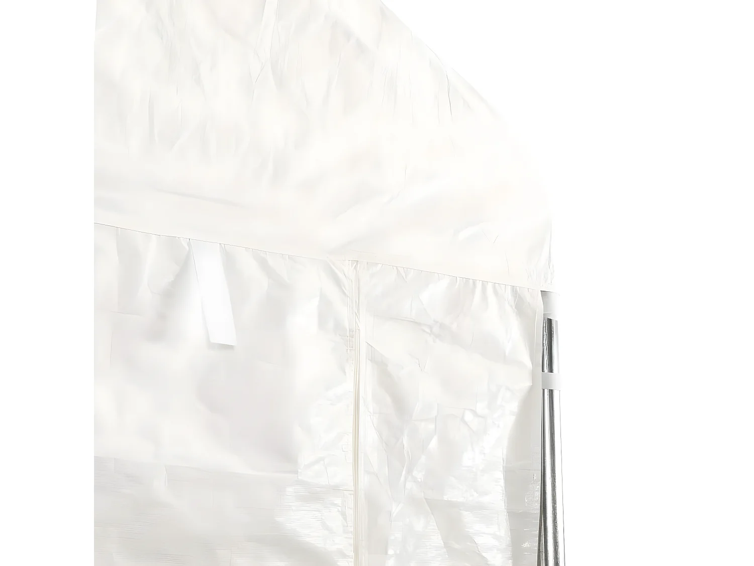 Prieel met dak 5,88x2,23x3,75 m polyetheen wit NL307272