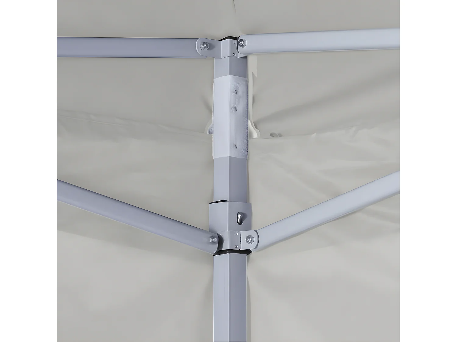 Tenda dobrável profissional festas 4 paredes 2x2 m aço creme PT674431