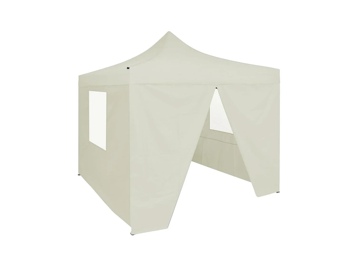 Tente de réception pliable avec 4 parois 2x2 m Acier Crème WVGQ5381