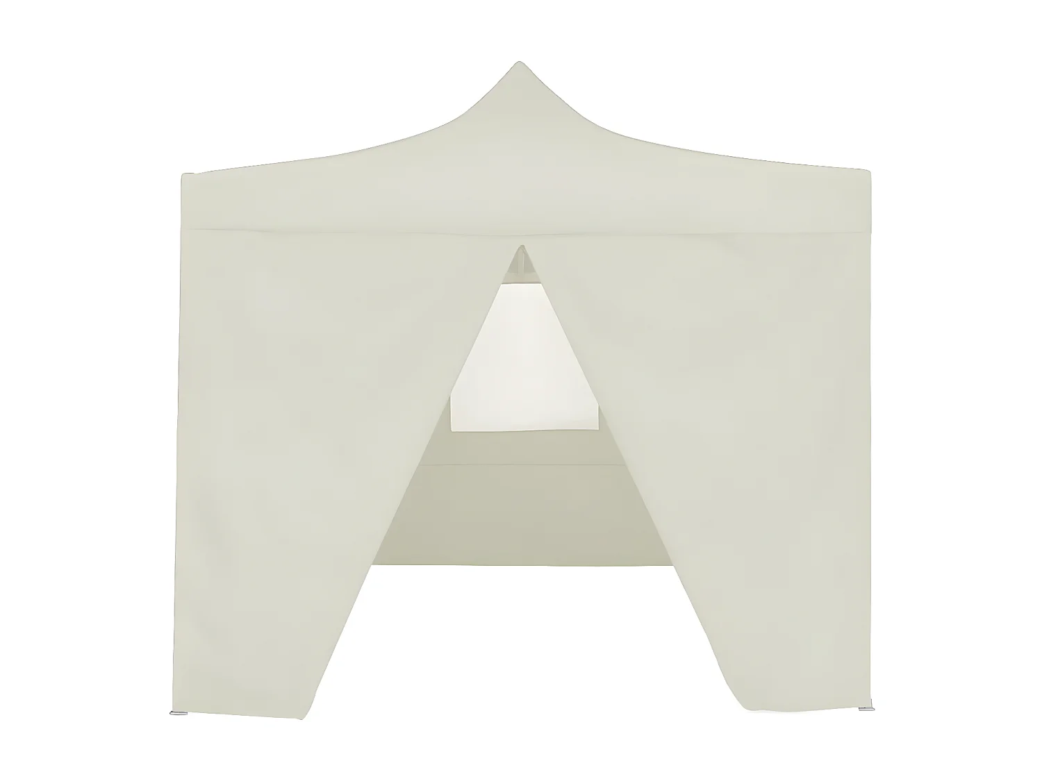 Tente de réception pliable avec 4 parois 2x2 m Acier Crème WVGQ5381