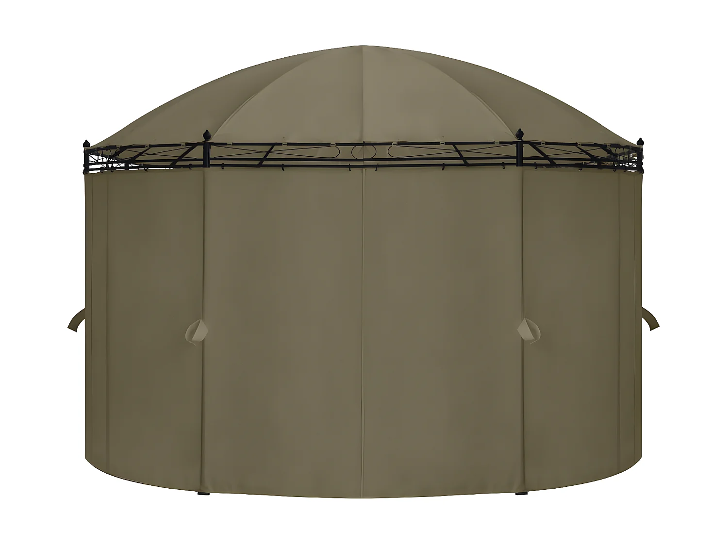 Tonnelle avec rideaux 520x349x255 cm Taupe 180 g/m² WVGQ4221