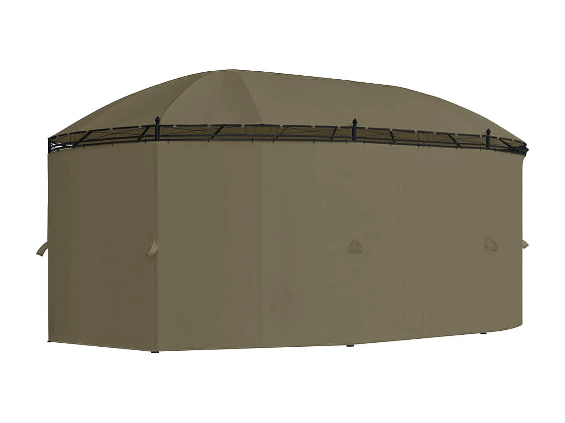 Tonnelle avec rideaux 520x349x255 cm Taupe 180 g/m² WVGQ4221