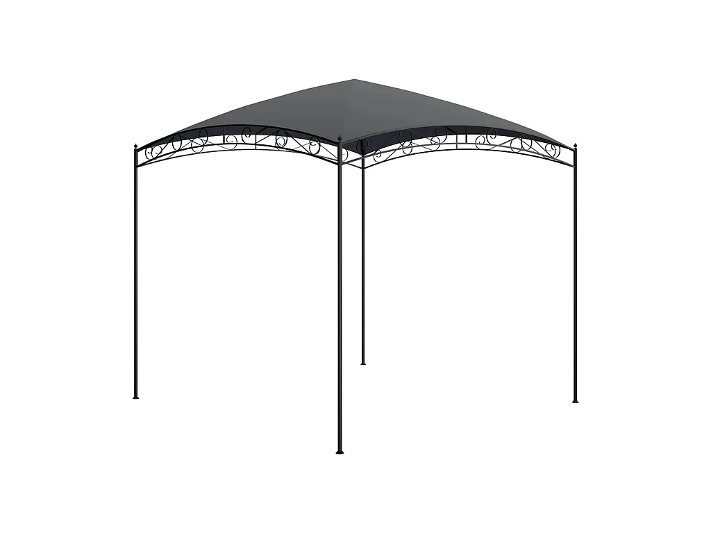 Tonnelle 3x3x2,65 m Anthracite 180 g/m² WVGQ6042
