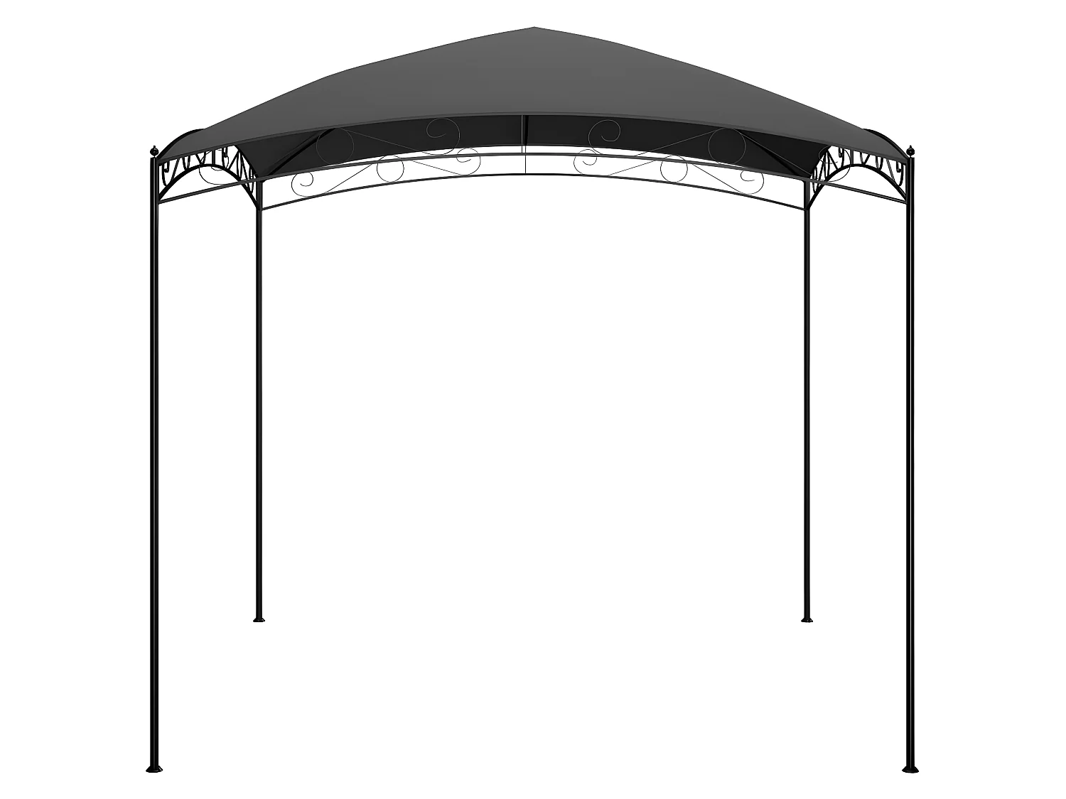 Tonnelle 3x3x2,65 m Anthracite 180 g/m² WVGQ6042