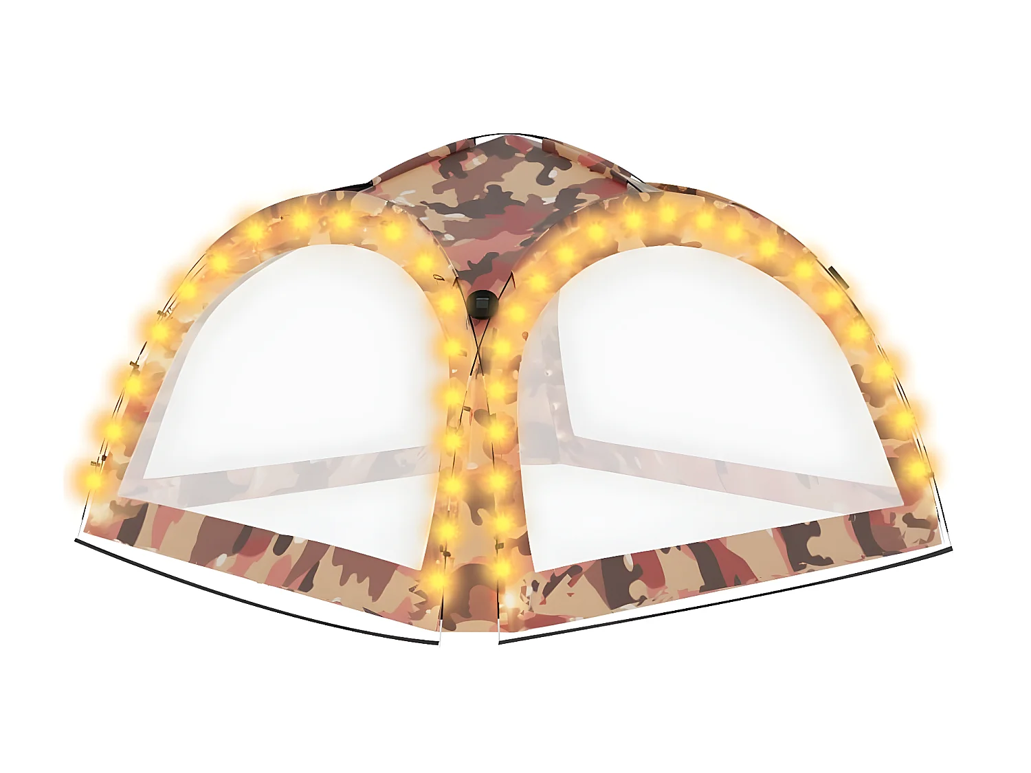 Carpa de fiesta con LED y 4 paredes laterales azul 3,6x3,6x2,3m ES616038