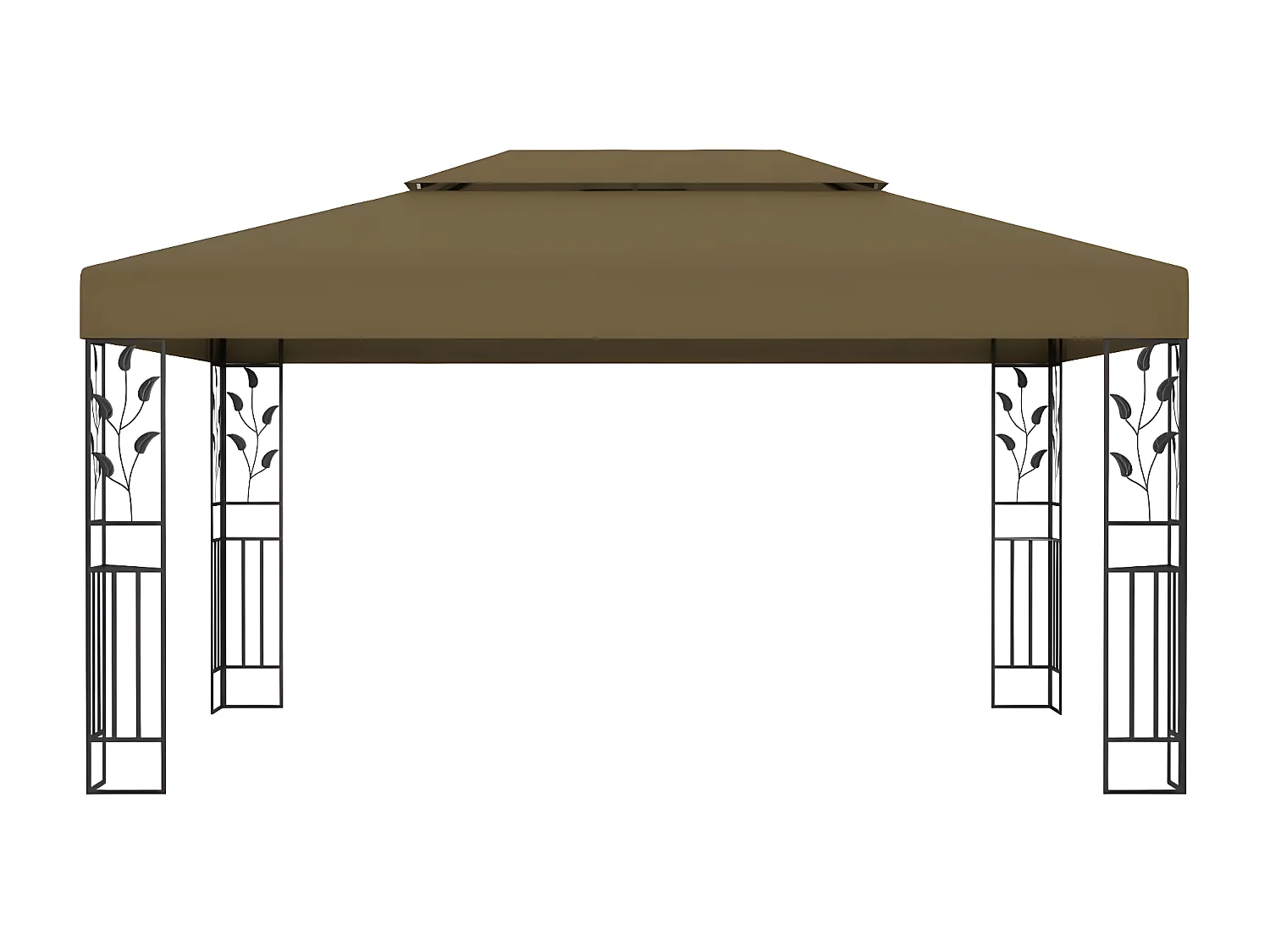 Tonnelle avec double toit 3x4 m Taupe 180 g/m² WVGQ1187