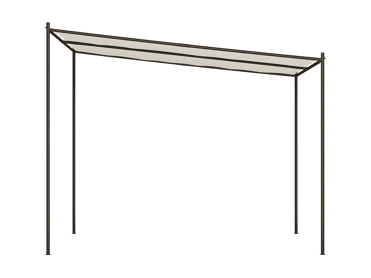 Tonnelle blanc 3x3 m 180 g/m² tissu et acier WVGQ9657