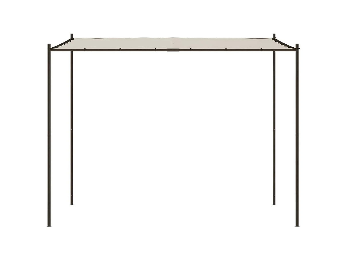 Prieel 3x3 m 180 g/m² stof en staal wit NL669165