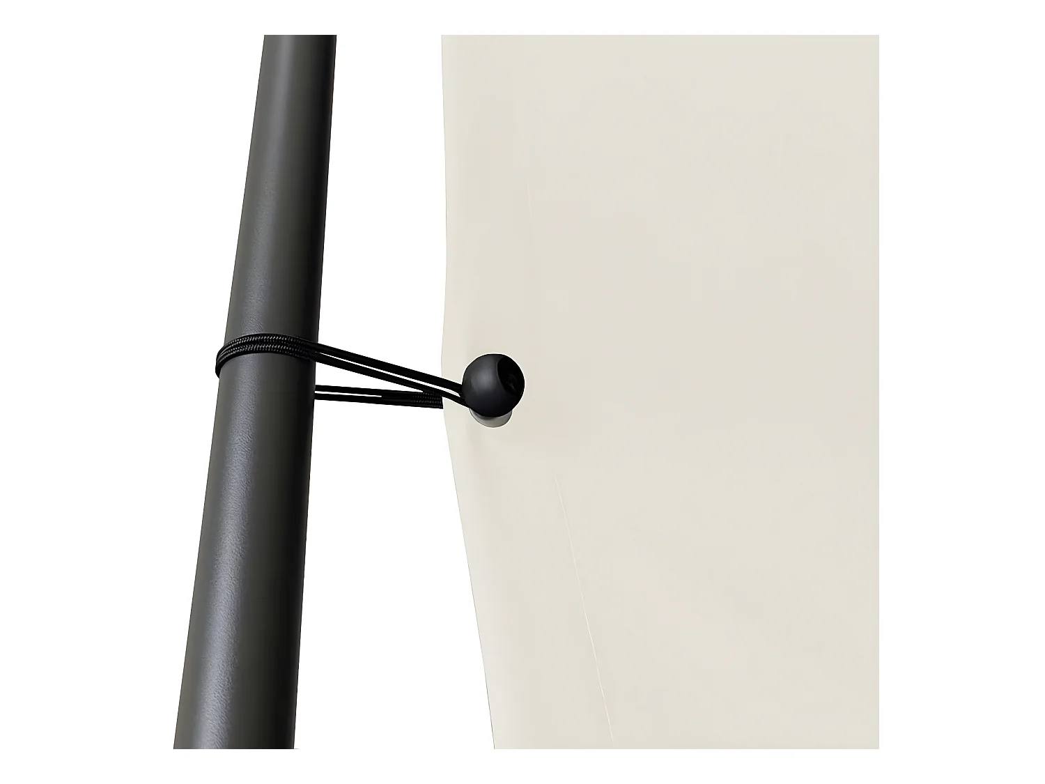 Prieel 3x3 m 180 g/m² stof en staal wit NL669165