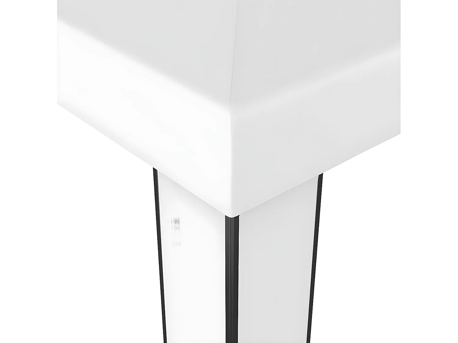 Tonnelle avec toit double 3x3 m Blanc WVGQ4683