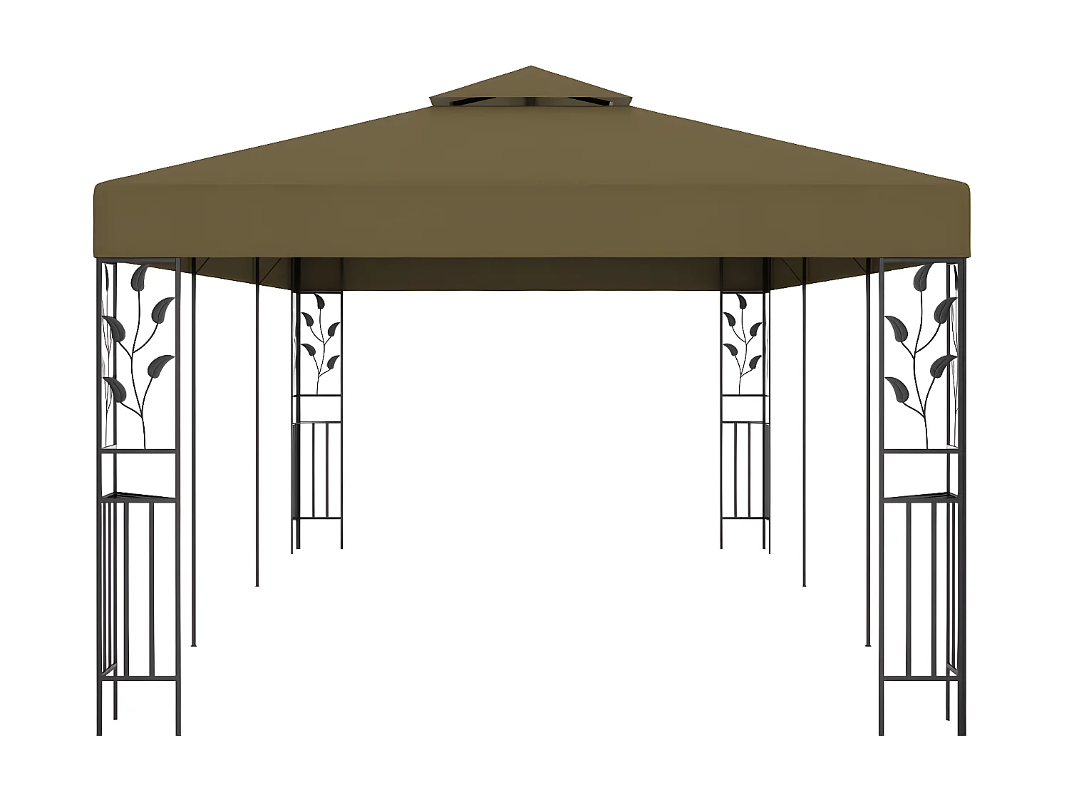 Gazebo - Tenda de recepção 6x3 m 180 g/m² cinzento-acastanhado PT646965