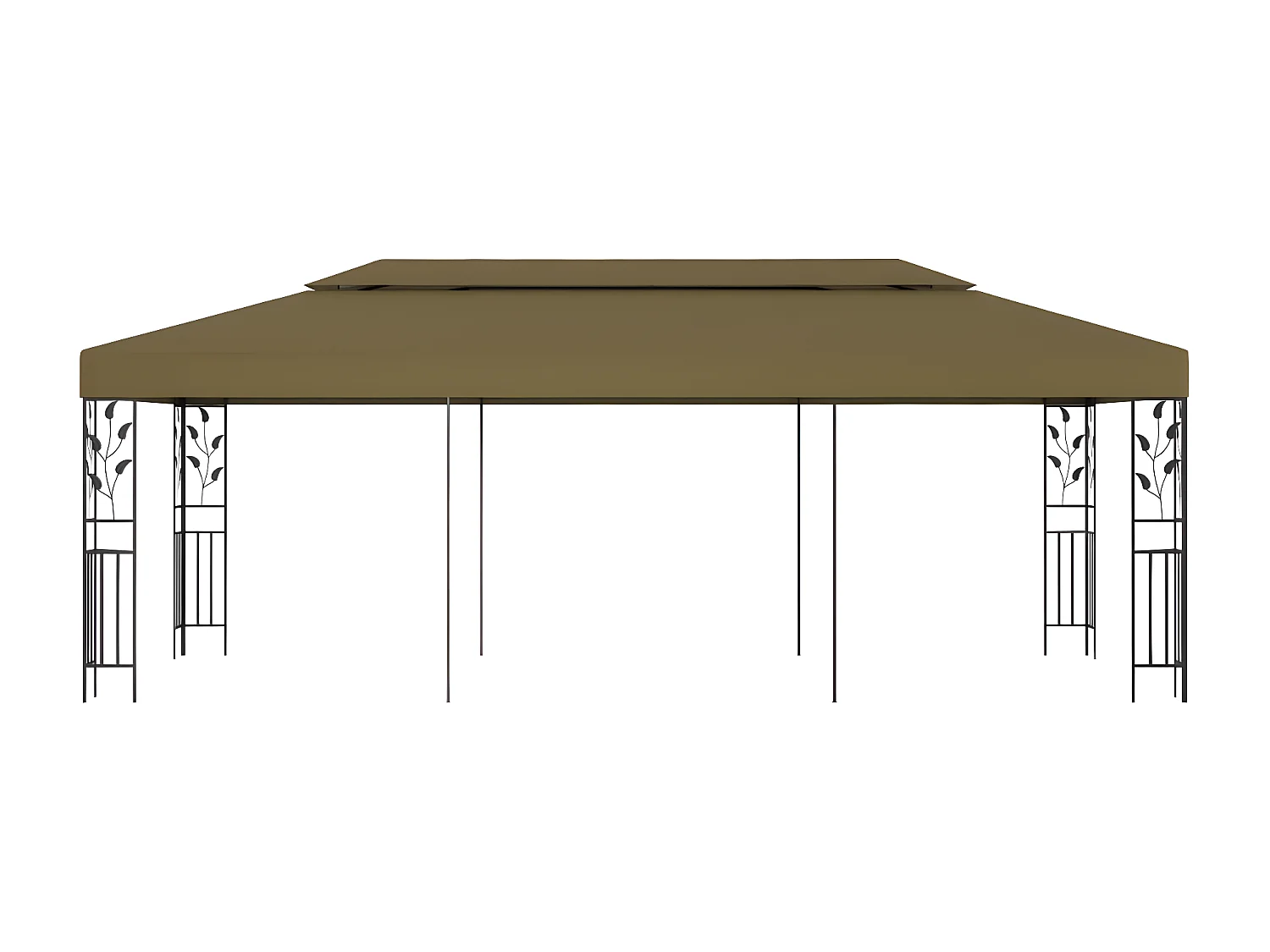 Gazebo - Tenda de recepção 6x3 m 180 g/m² cinzento-acastanhado PT646965
