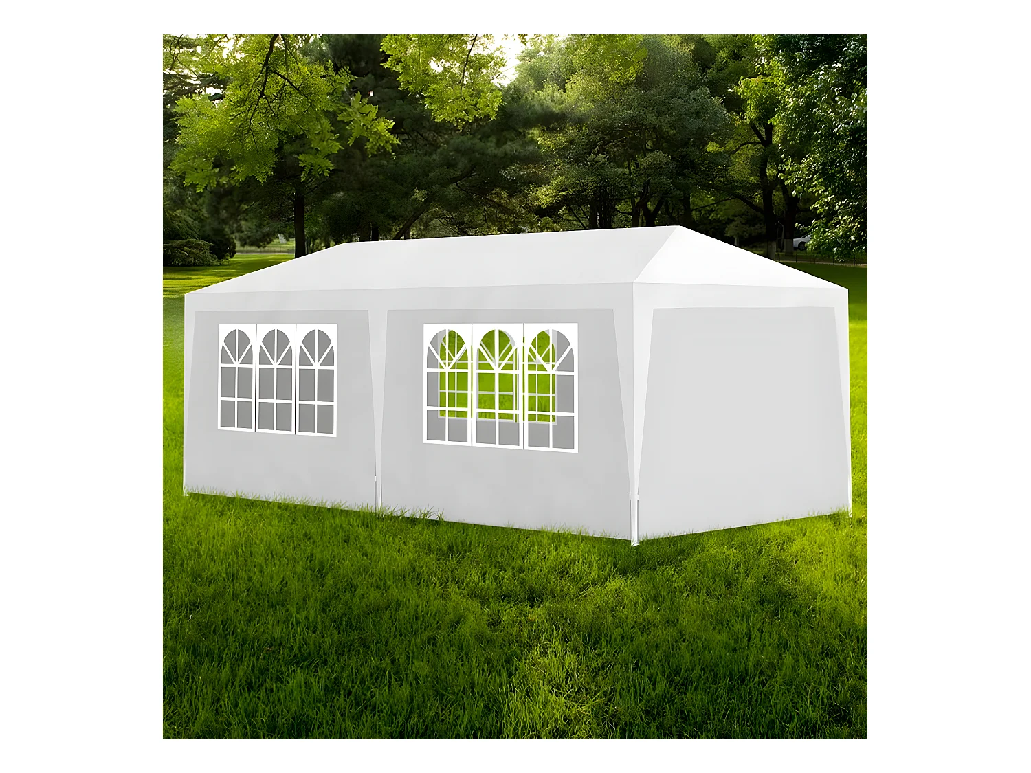 Tente de réception 3 x 6 m Blanc WVGQ7213