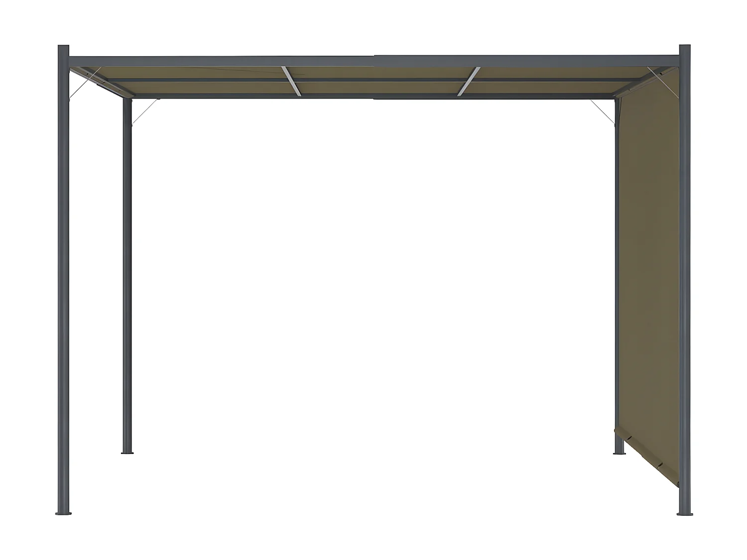 Pergola de jardin avec auvent rétractable 3x3 m Taupe 180 g/m² WVGQ1531