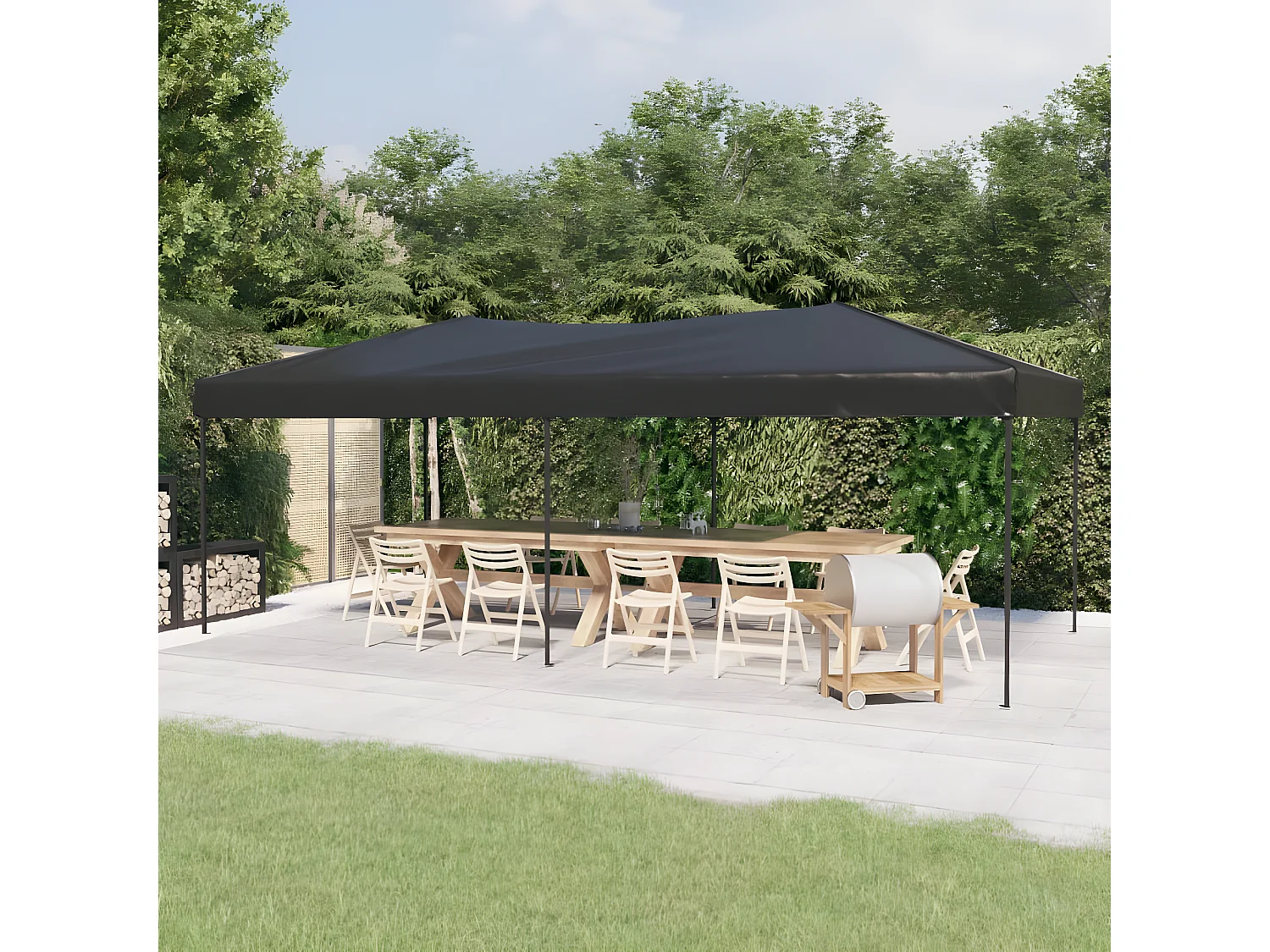 Tente de réception pliable Anthracite 3x6 m WVGQ2474