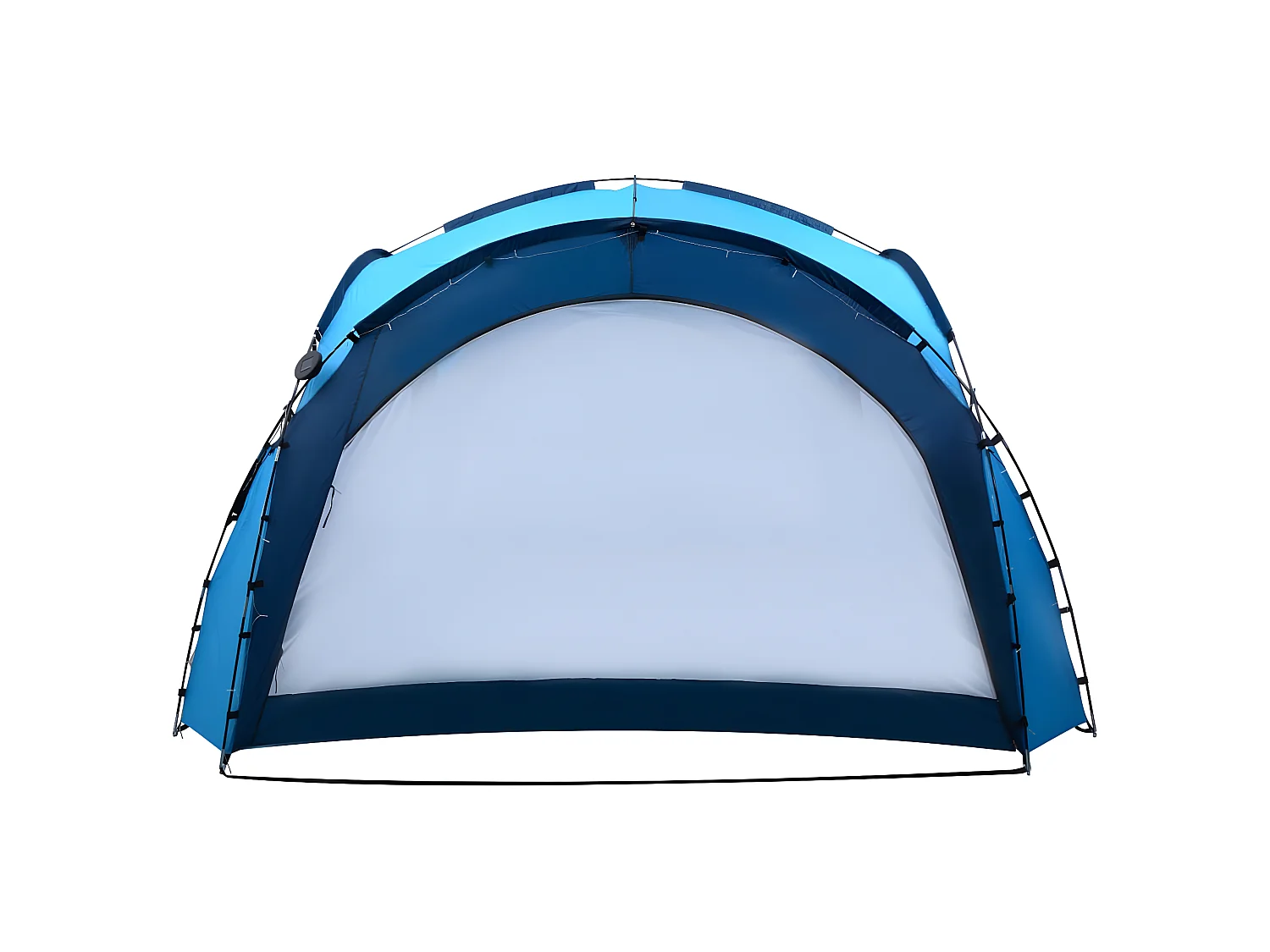Partytent met LED en 4 zijwanden 3,6x3,6x2,3 m blauw NL628643