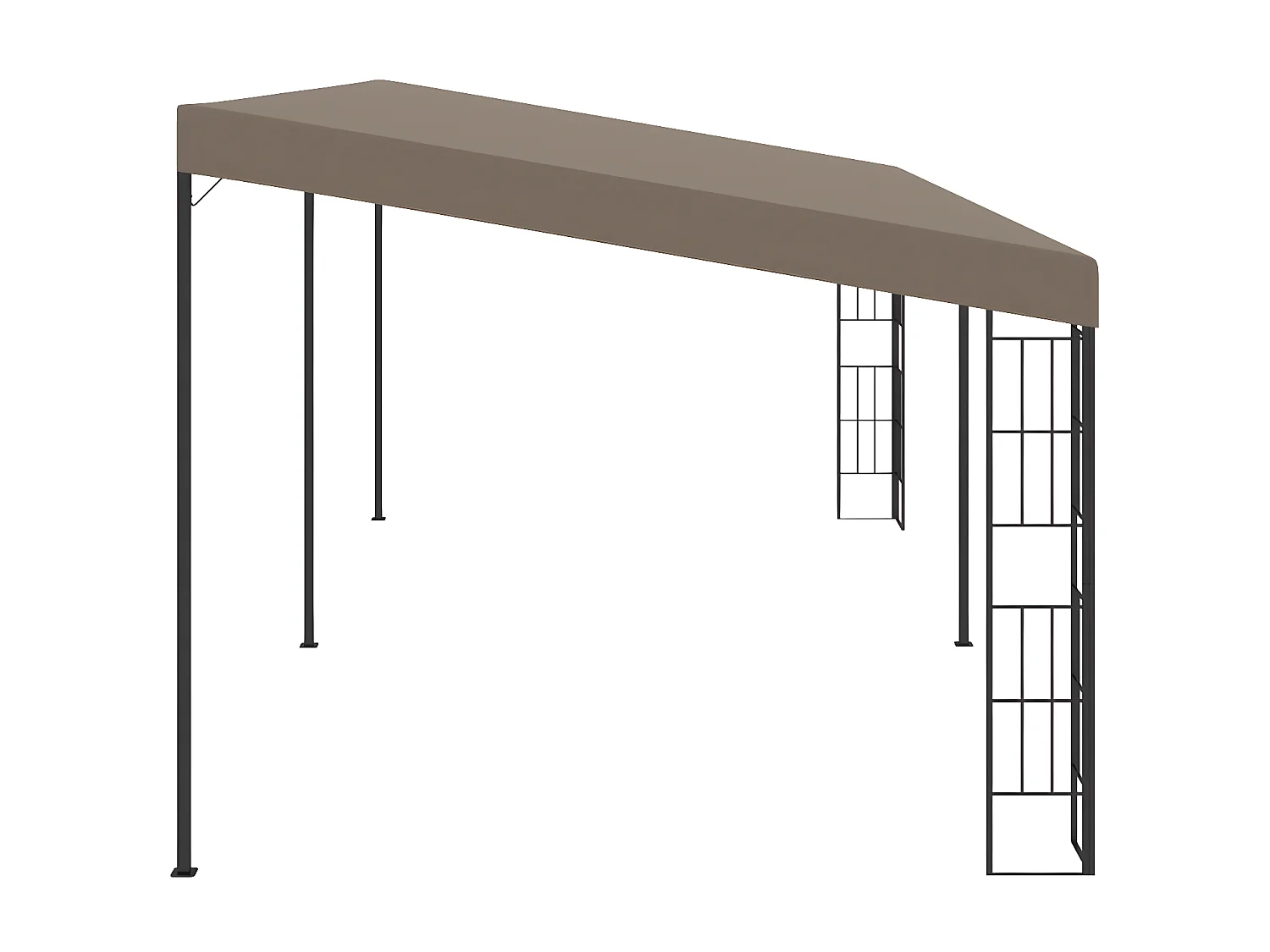 Wandprieel 6x3 m stof taupe NL161684