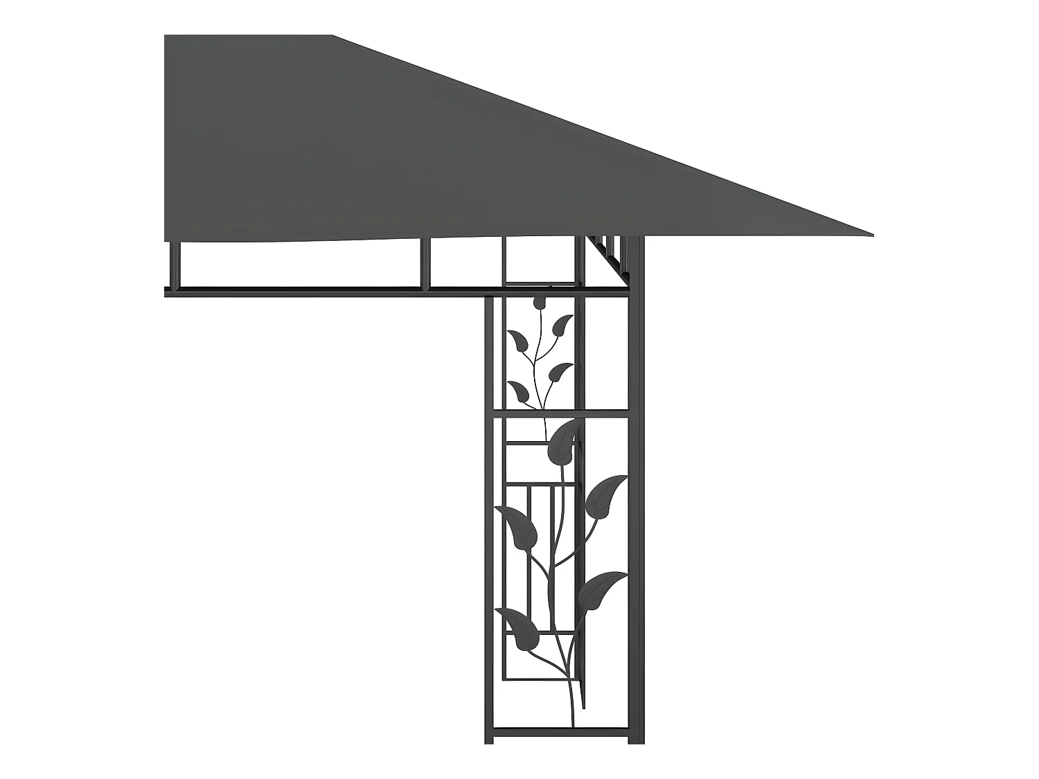 Prieel met klamboe 180 g/m² 4x3x2,73 m antraciet NL437652