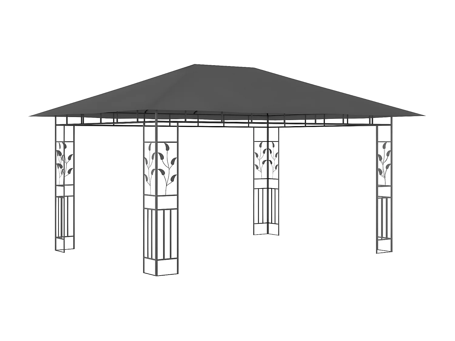 Tonnelle avec moustiquaire 4x3x2,73 m Anthracite 180 g/m² WVGQ2684