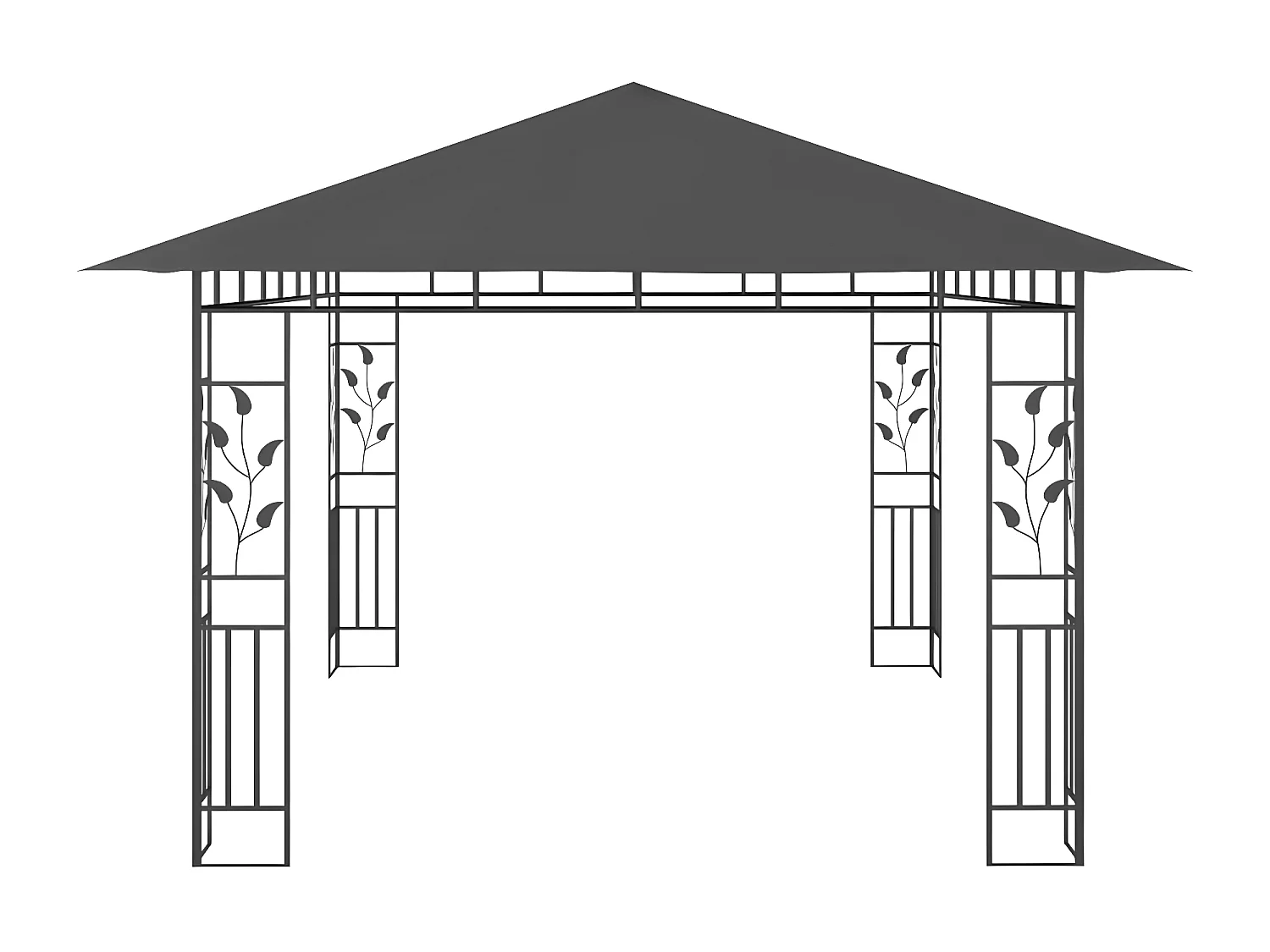 Tonnelle avec moustiquaire 4x3x2,73 m Anthracite 180 g/m² WVGQ2684