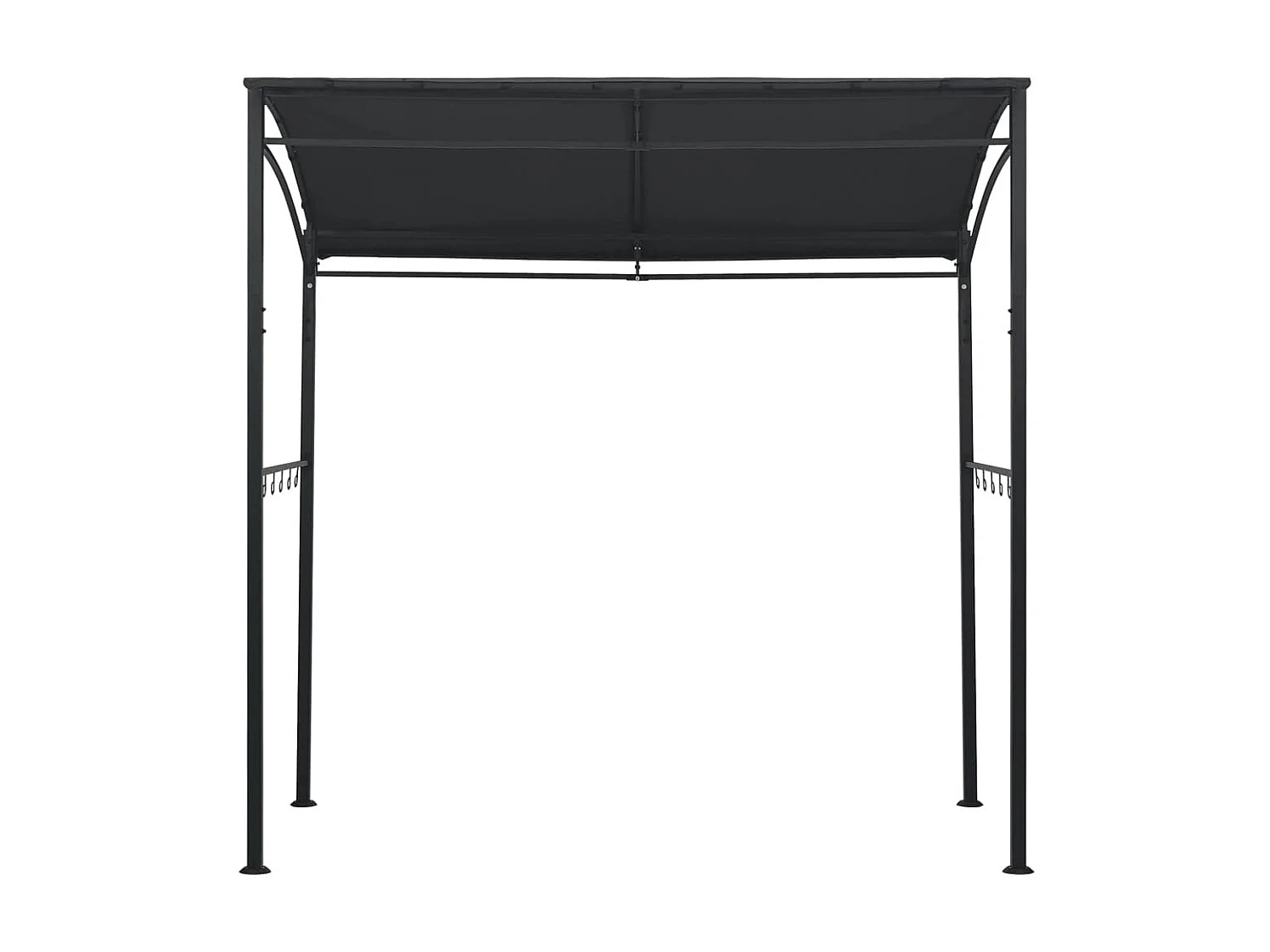 Cenador de barbacoa acero gris antracita 215x150x220 cm ES687258