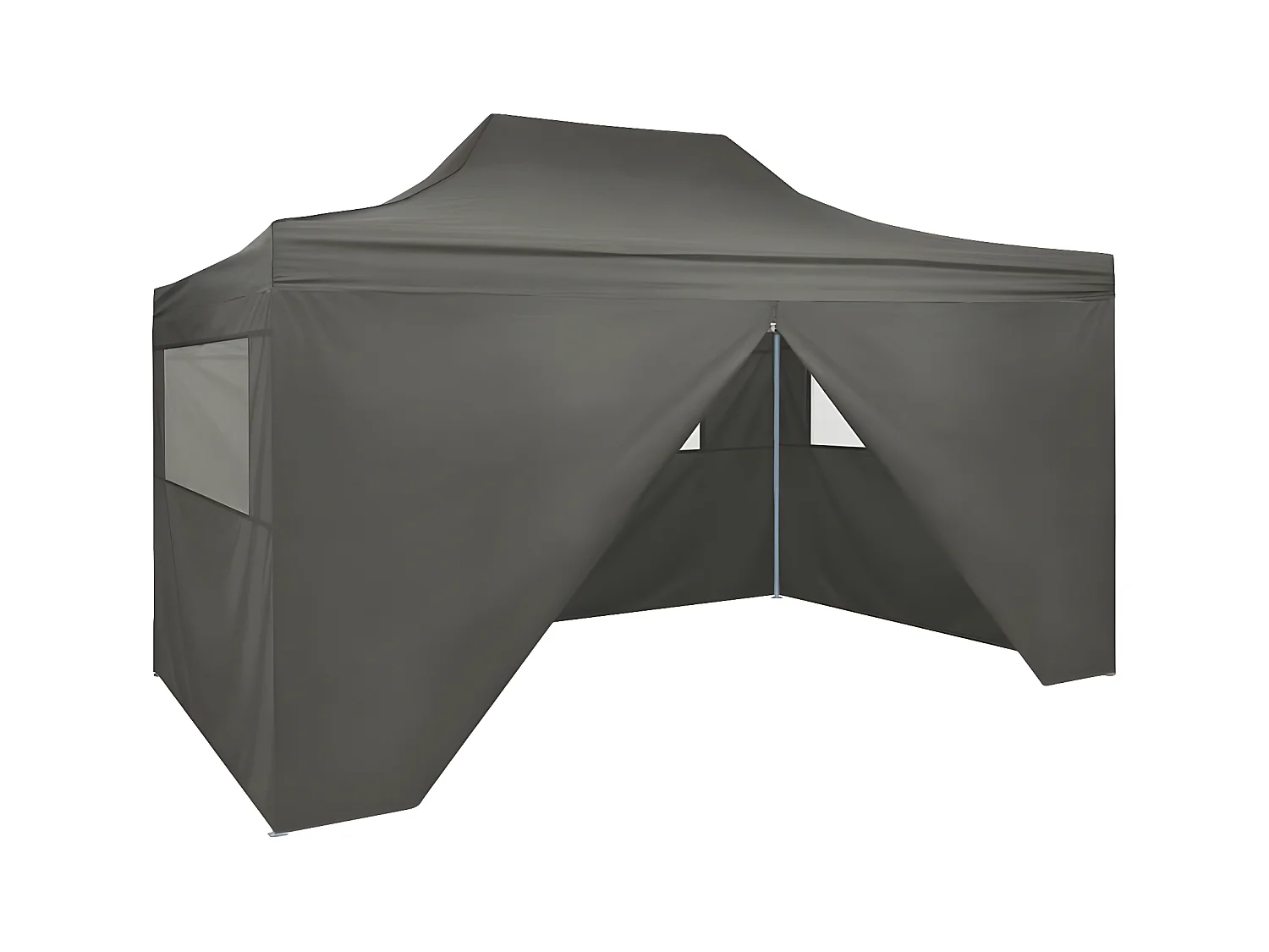 Tente pliable avec 4 parois latérales 3 x 4,5 m Anthracite WVGQ9055