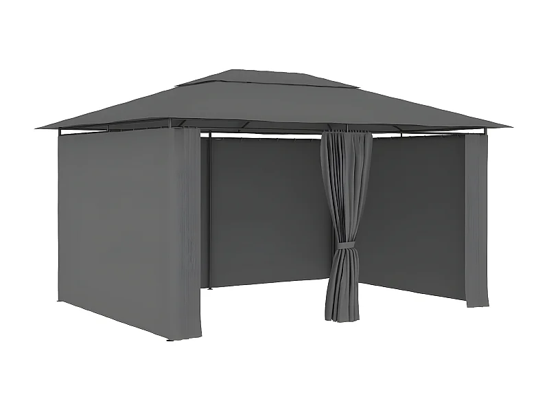 Tenda de jardim com cortinas 4x3 m antracite PT309046