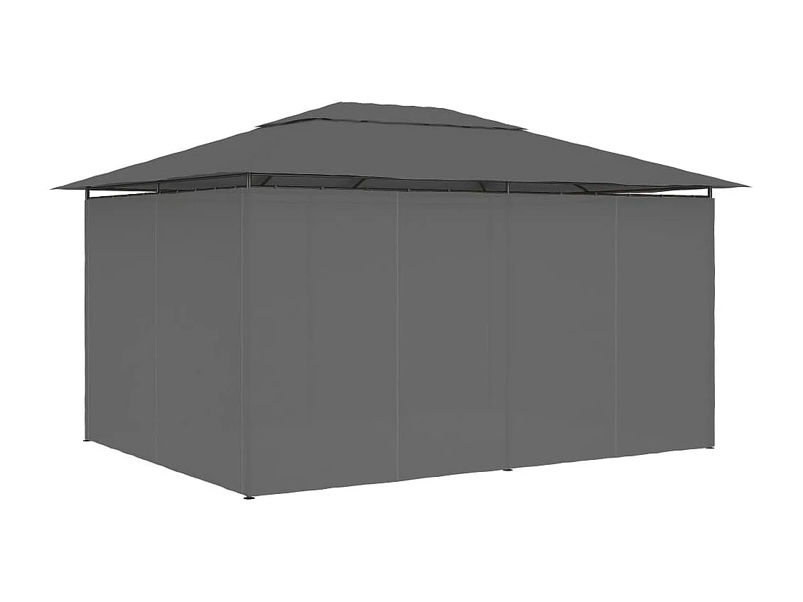 Tenda de jardim com cortinas 4x3 m antracite PT309046