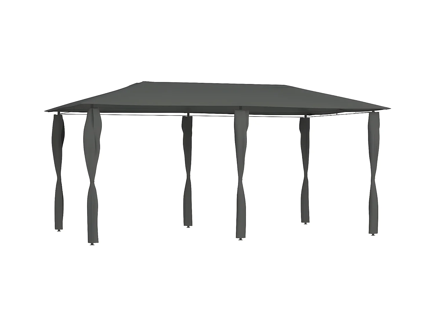 Tonnelle à revêtement de poteaux 3x6x2,6 m Anthracite 160 g/m² WVGQ8154