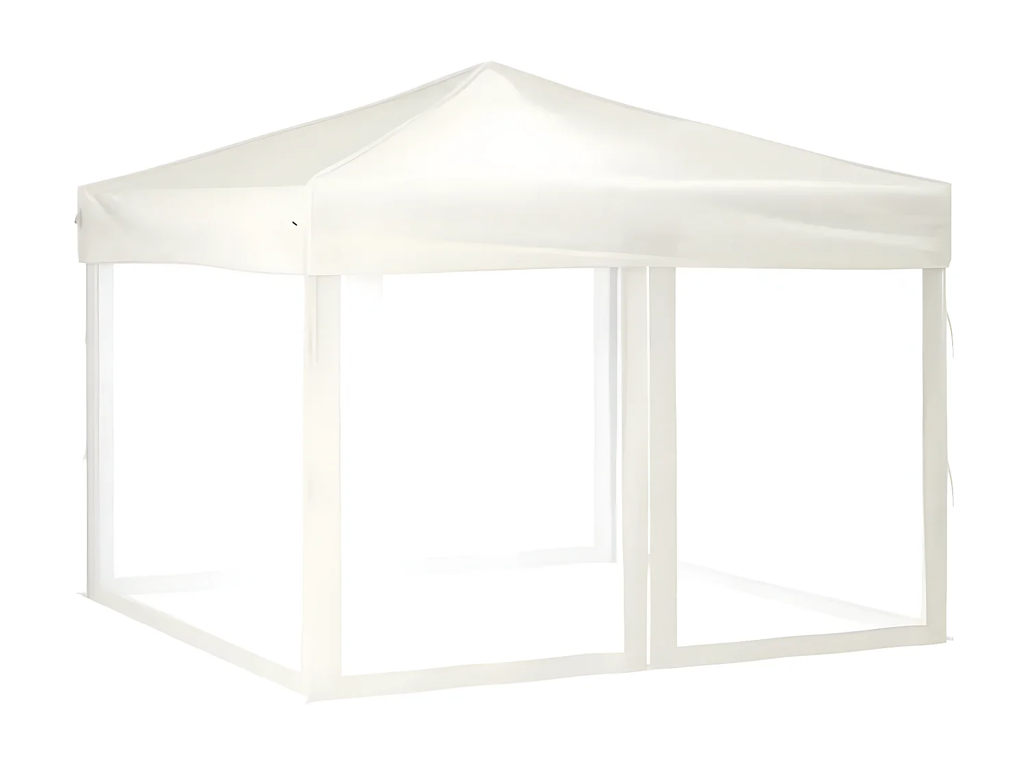 Tenda para festas dobrável com paredes laterais 3x3 m creme PT614231