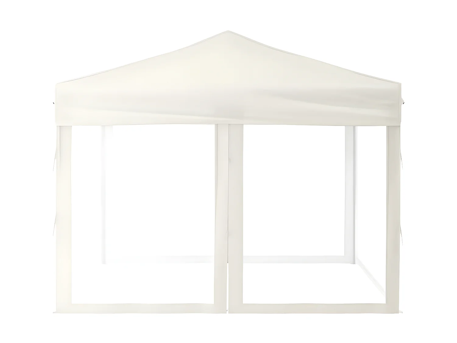 Tenda para festas dobrável com paredes laterais 3x3 m creme PT614231