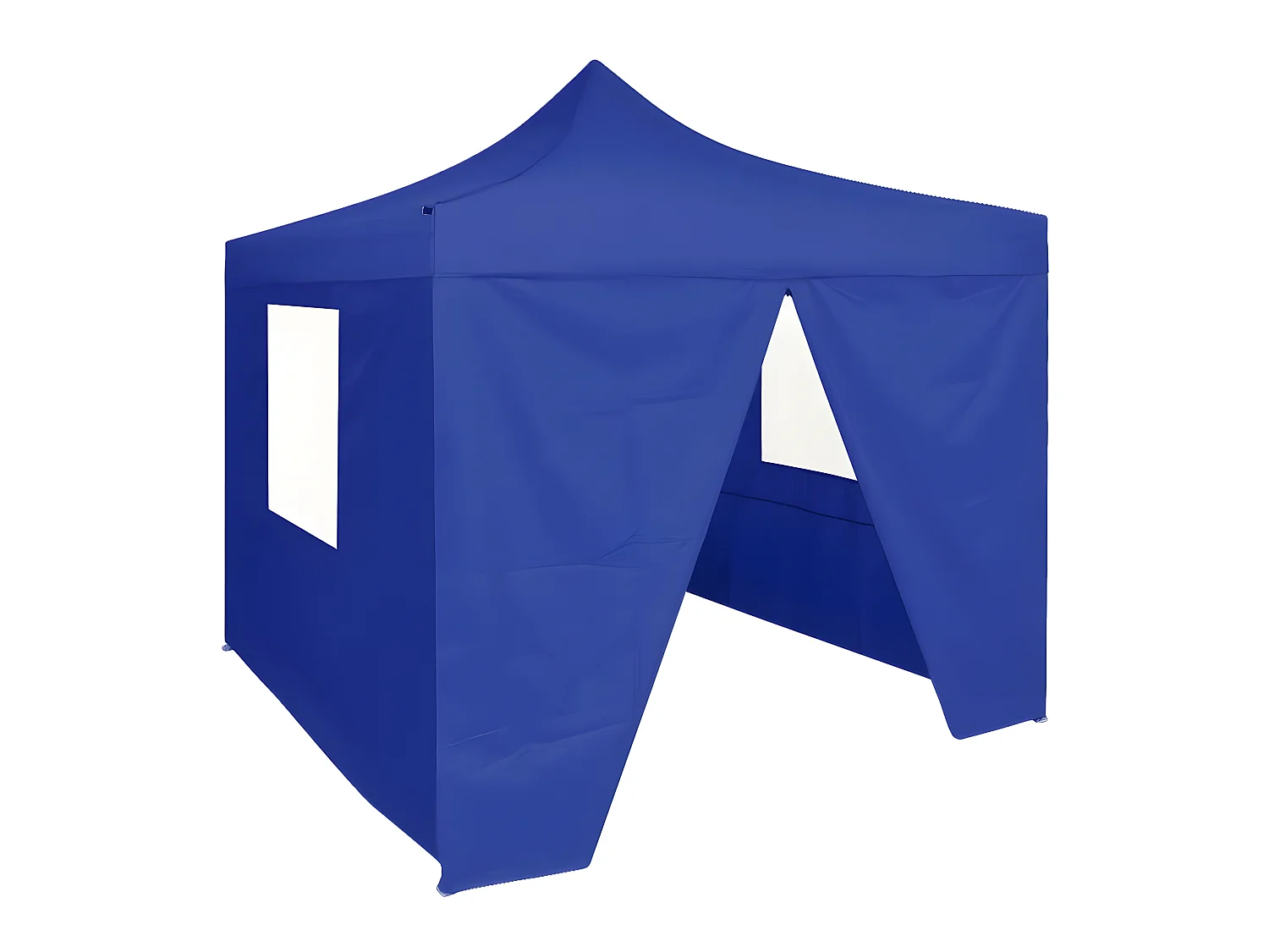 Tente de réception pliable avec 4 parois 2x2 m Acier Bleu WVGQ5576