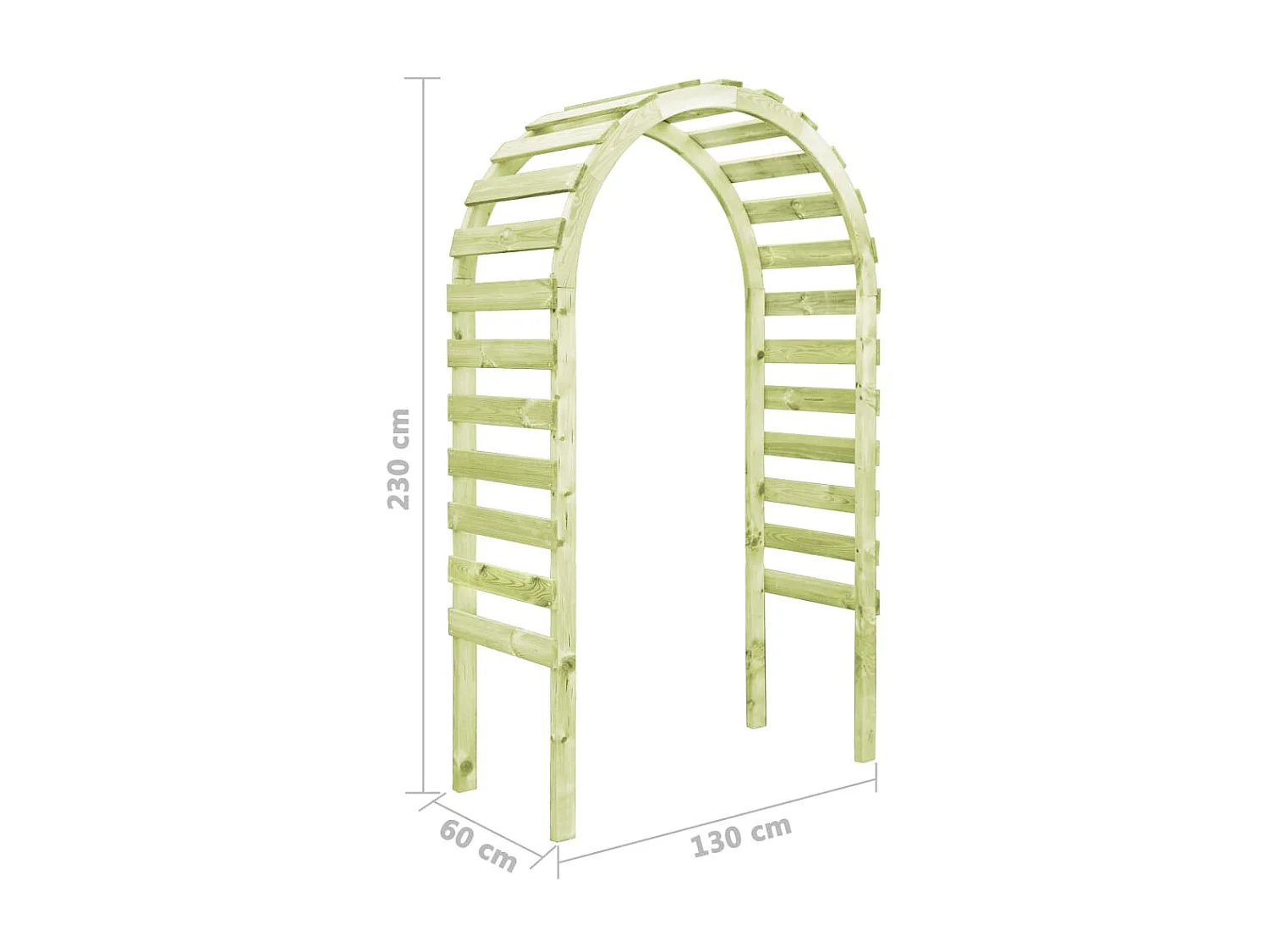 Pergola de jardin 130x60x230 cm Bois de pin imprégné WVGQ2357