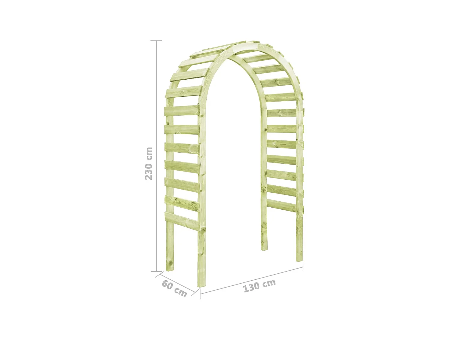 Pergola de jardin 130x60x230 cm Bois de pin imprégné WVGQ2357