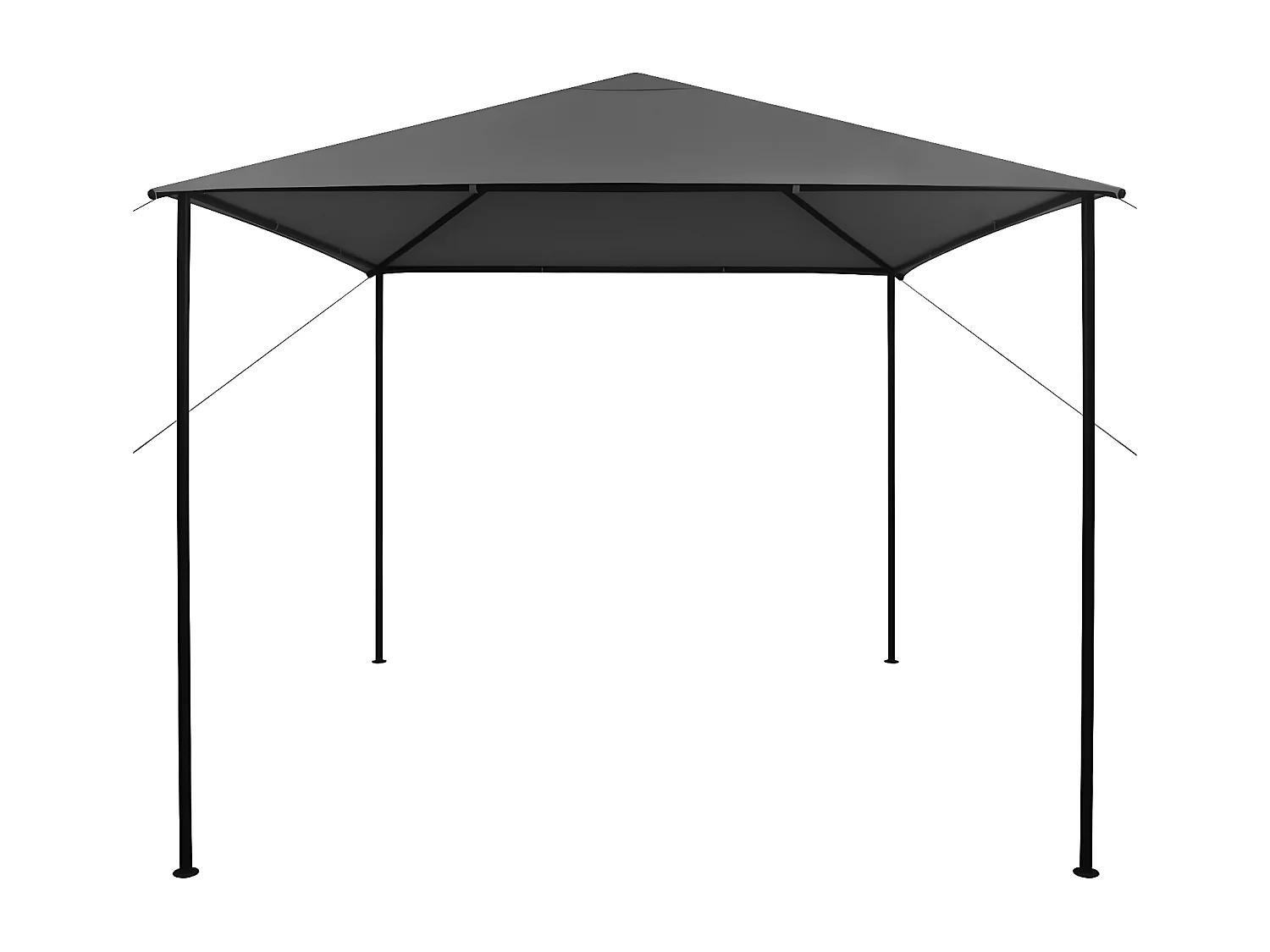 Tonnelle 3x3 m Anthracite Tissu et acier 180 g/m² WVGQ1319