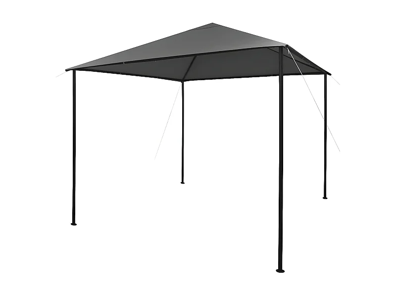 Gazebo - Tenda de recepção 3x3 m 180 g/m² tecido e aço antracite PT166895