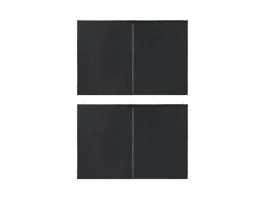 Paroi de Tente de réception 2pcs fermeture éclair PE Anthracite WVGQ9512